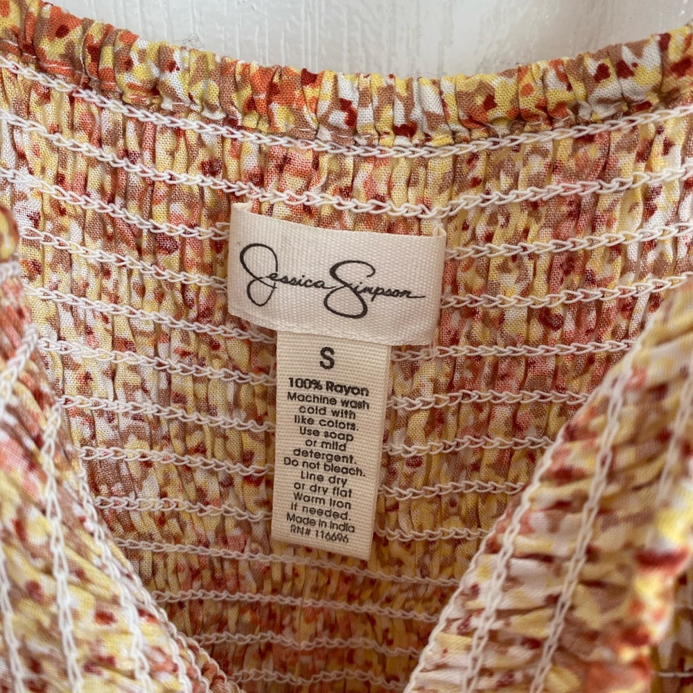 ✨Jessica Simpson yellow spring dress✨size Small - Picture 2 of 4